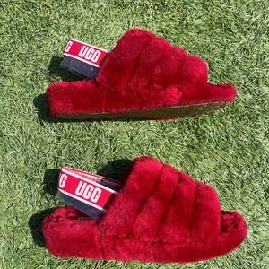 Red UGG slippers